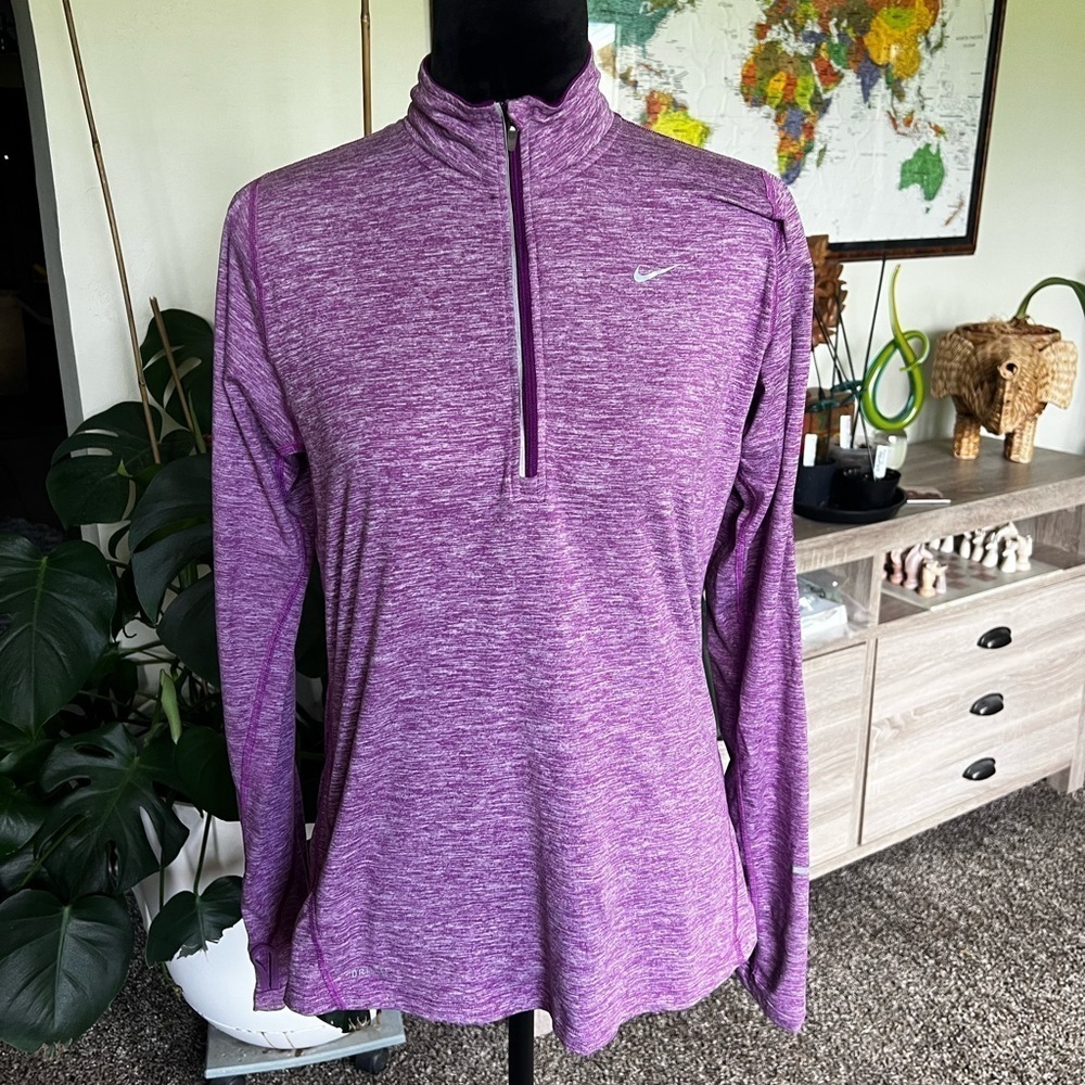 Nike Women's Heathered Purple Long Sleeve Top - Picture 1 of 10